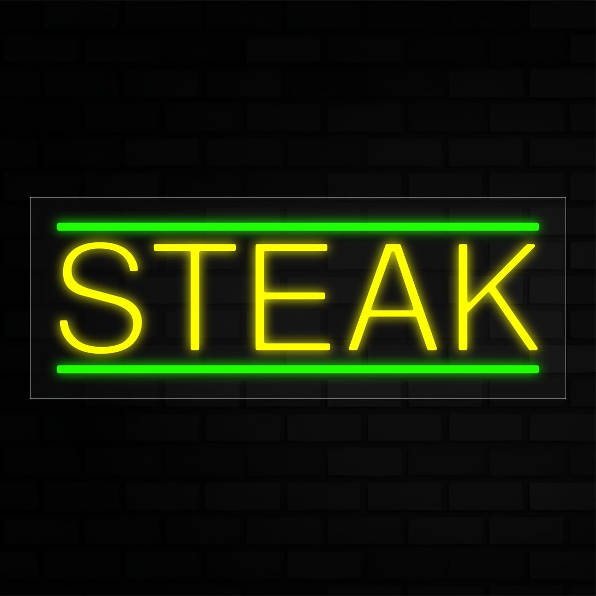 Steak  LED Flex Signs 10"x 24"