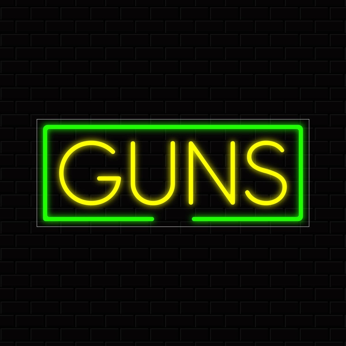 Guns LED Flex Signs 10"x 24"