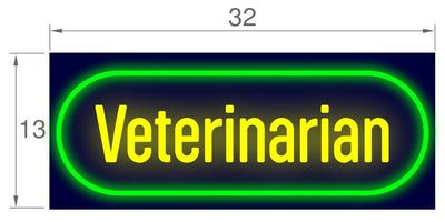 Veterinarian LED Flex Sign 13″ x 32″