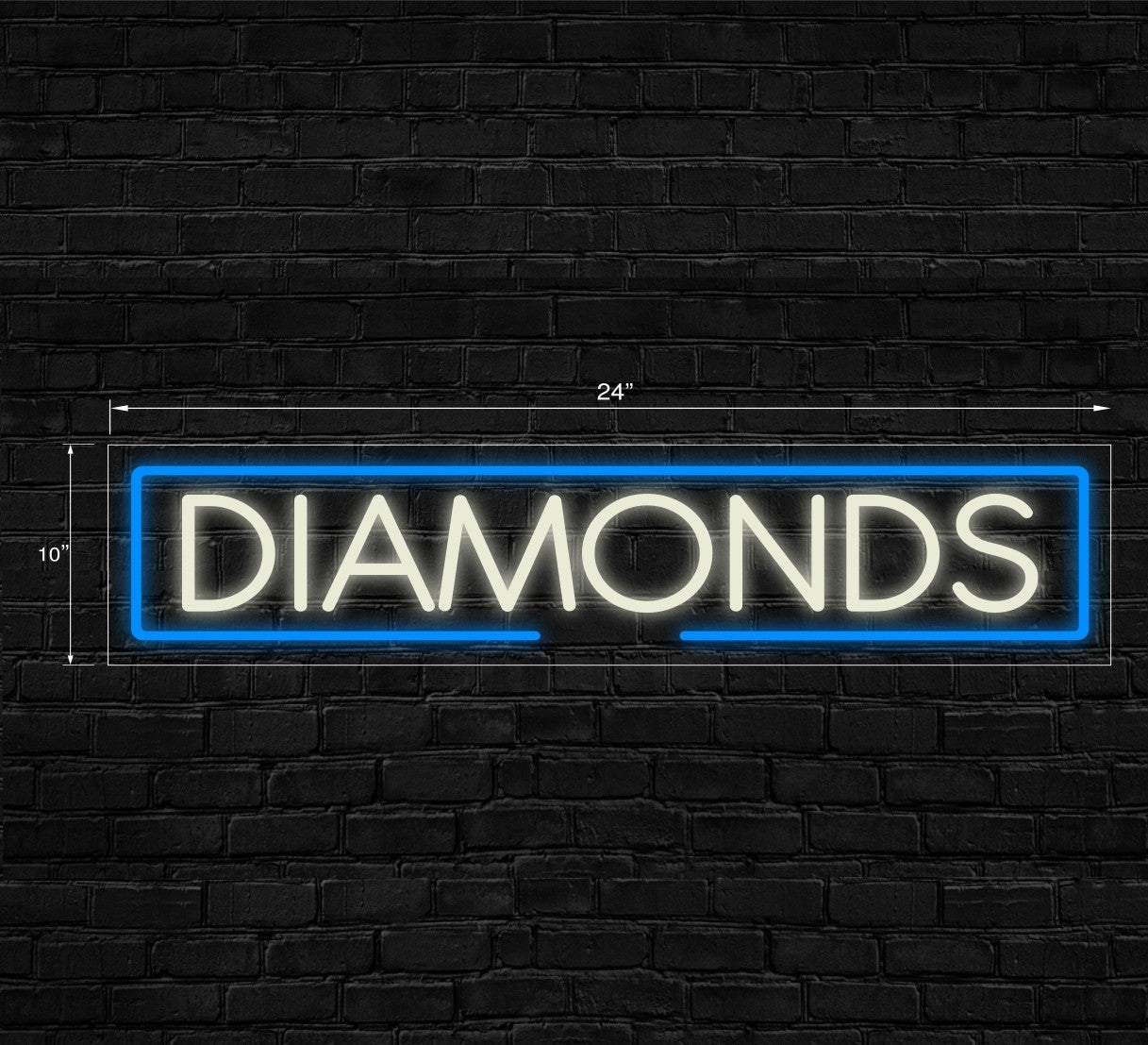 Diamonds LED Flex Signs 10"x 24"