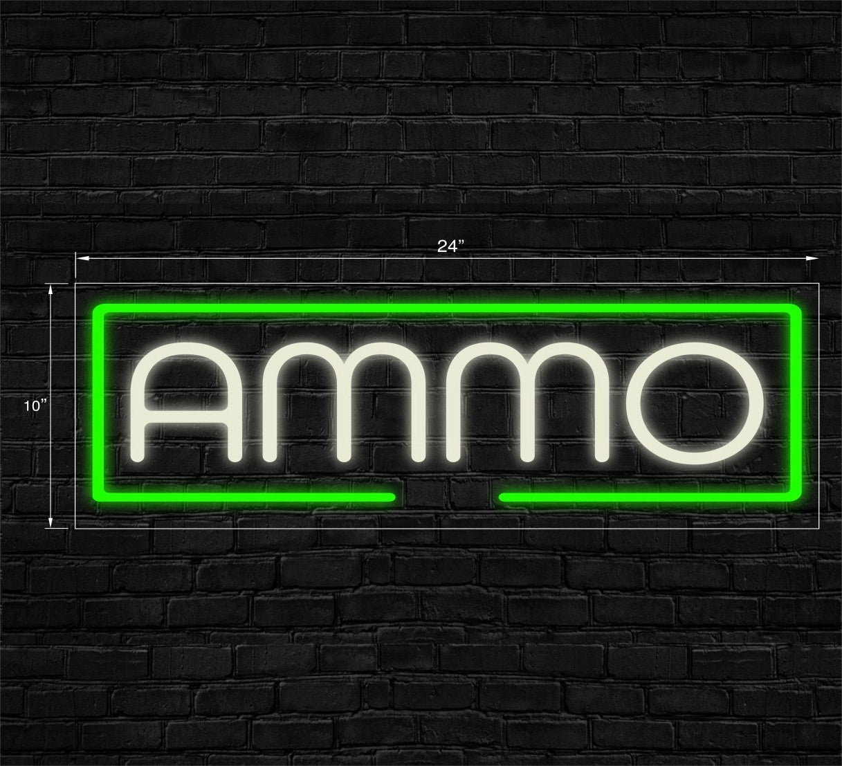 Ammo  LED Flex Signs 10"x 24"