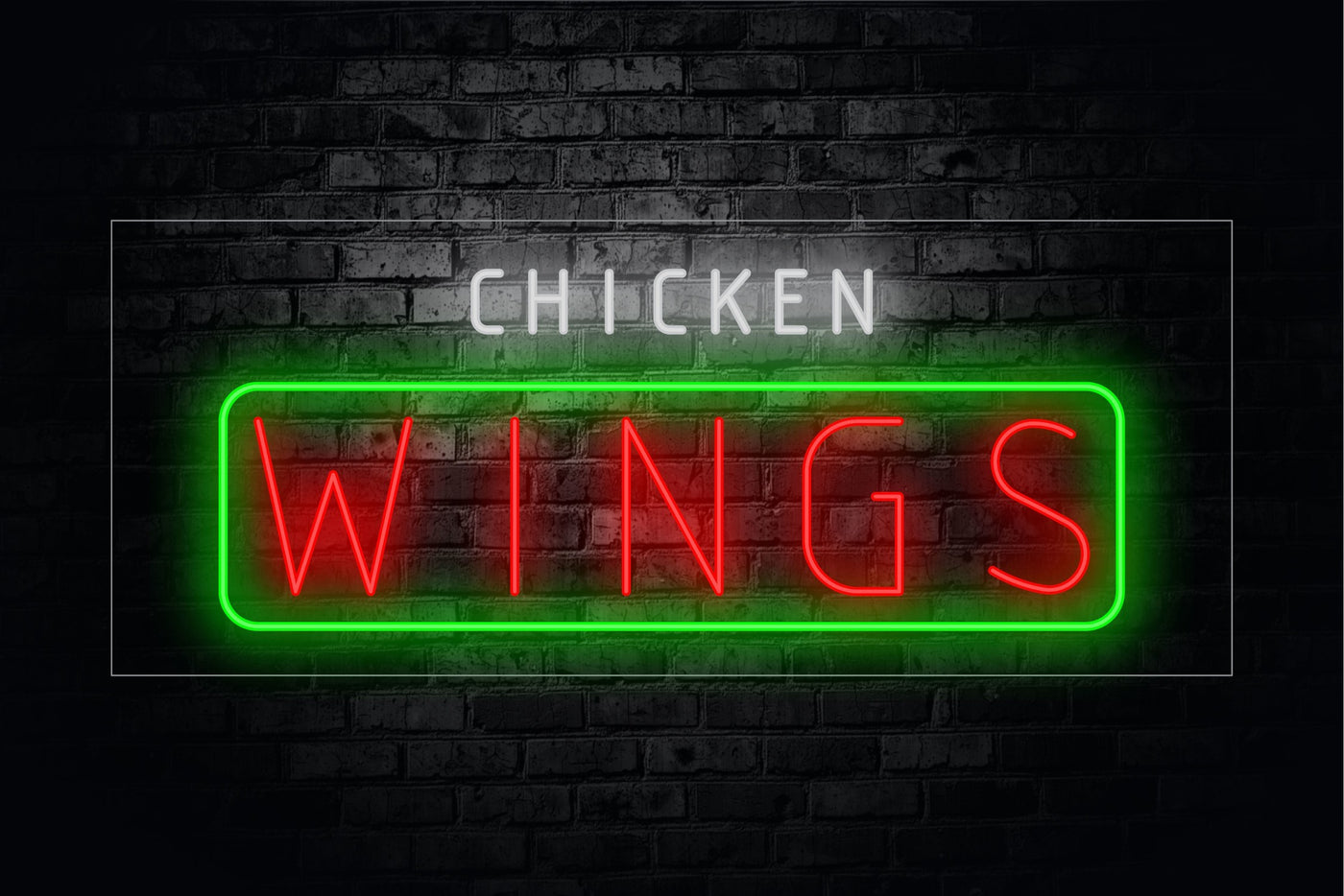 Chicken Wings LED Flex Sign 13″ x 32″