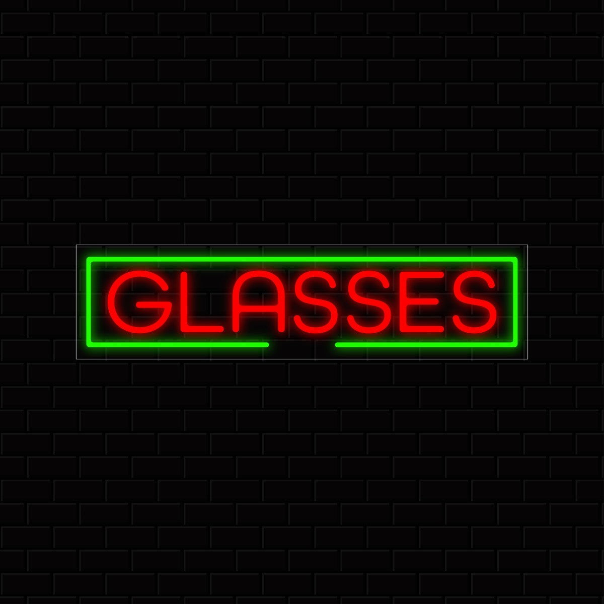 Glasses LED Flex Signs 10"x 24"