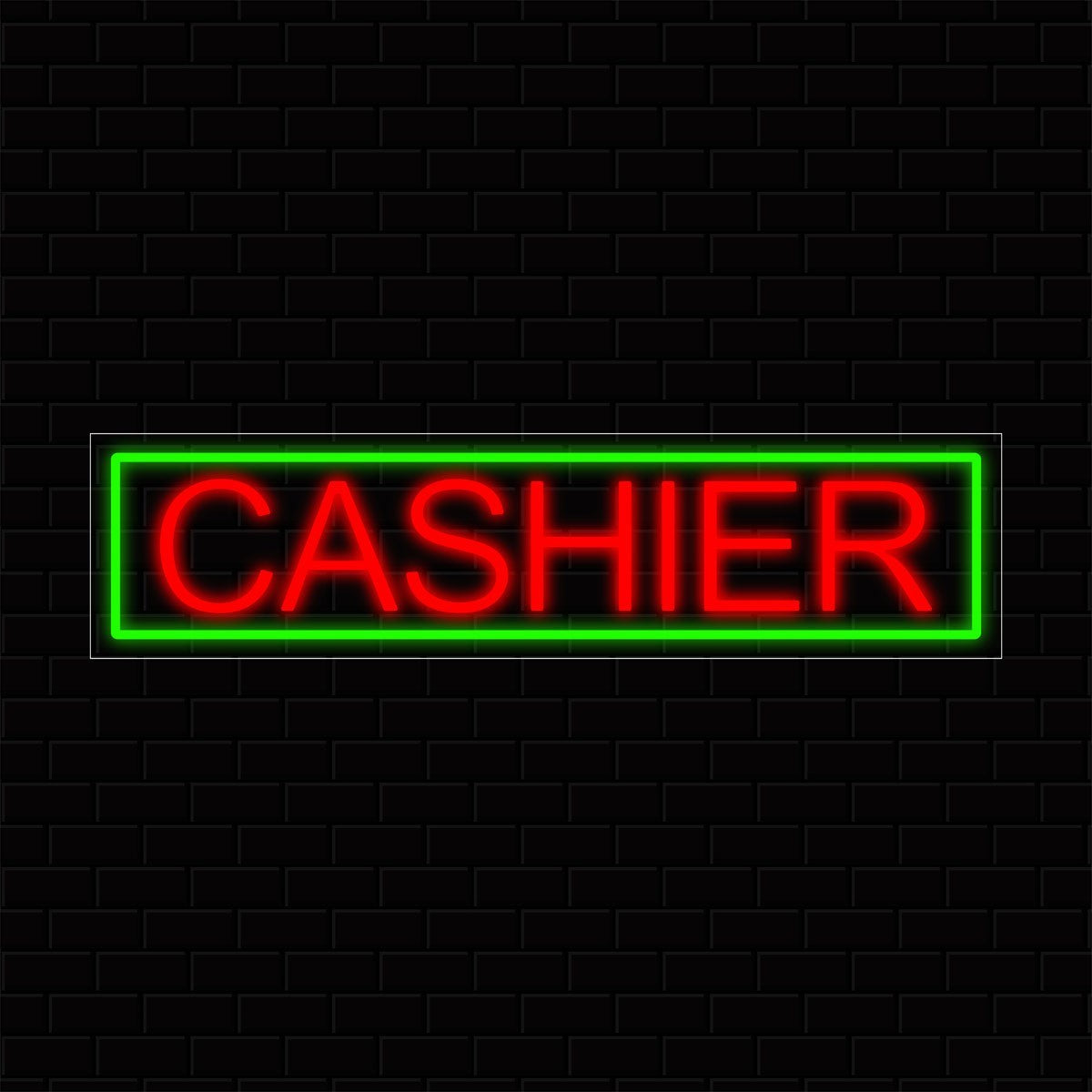 Cashier  LED Flex Signs 10"x 24"