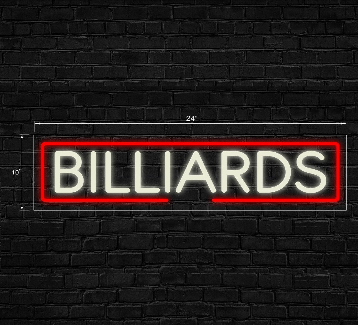 Billiards  LED Flex Signs 10"x 24"