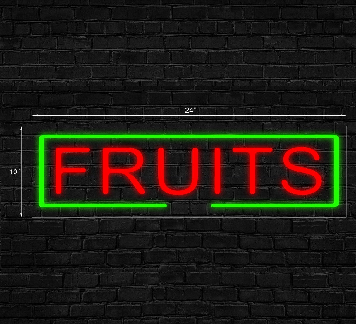 Fruits LED Flex Signs 10"x 24"