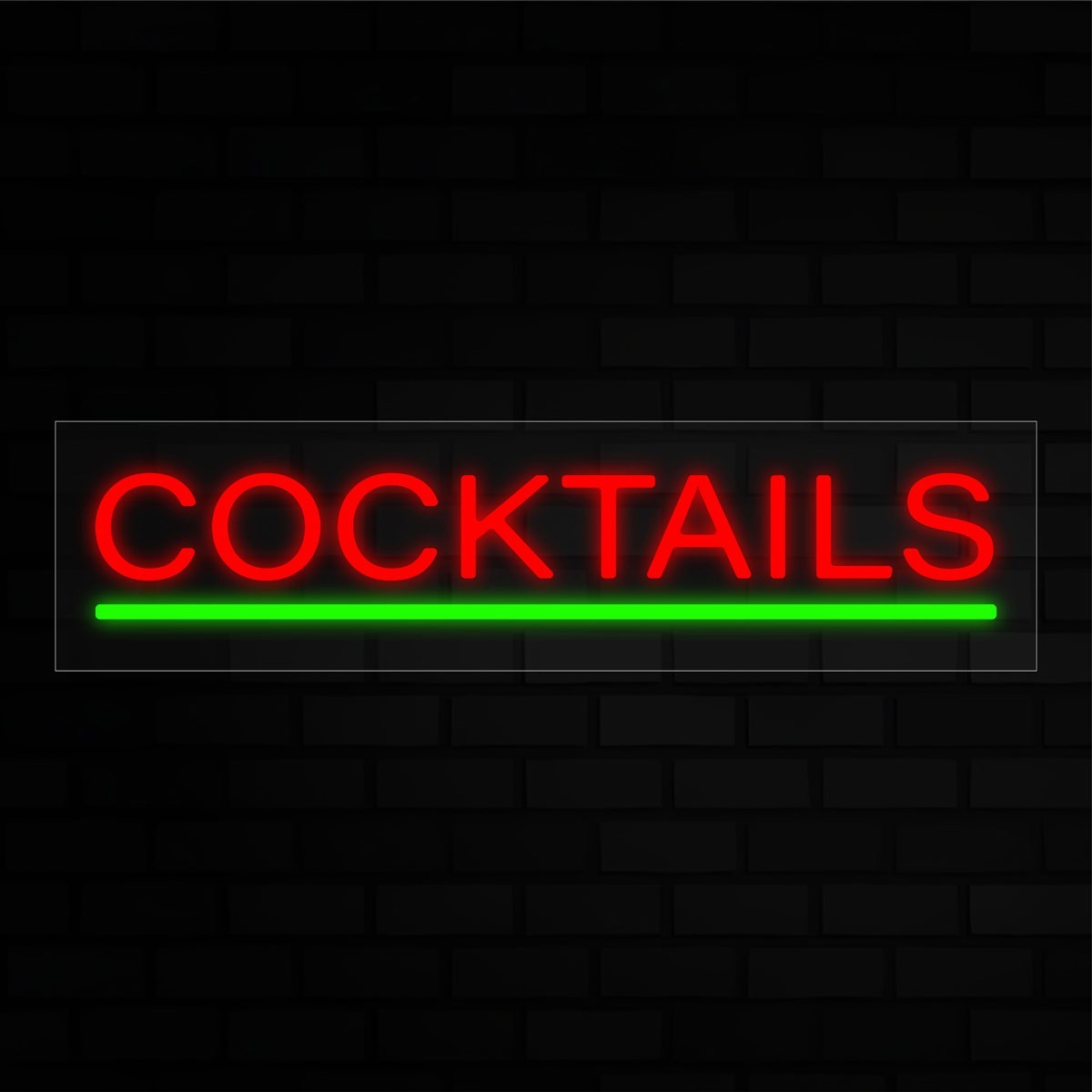 Cocktails  LED Flex Signs 10"x 24"