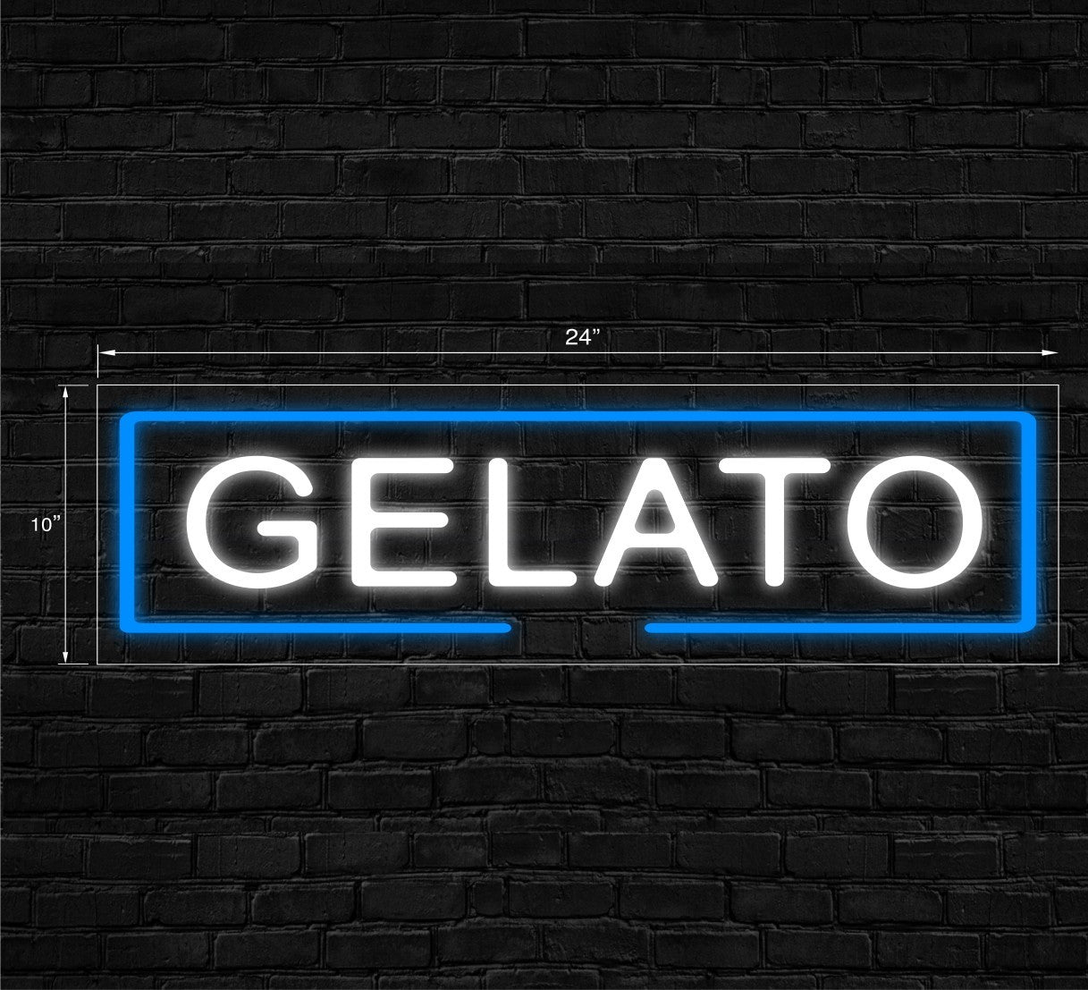 Gelato LED Flex Signs 10"x 24"