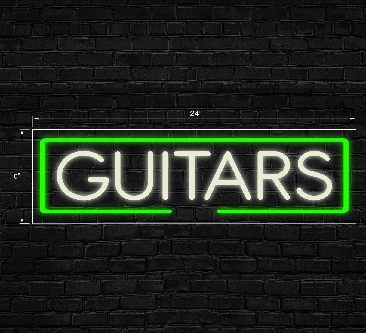 Guitars LED Flex Signs 10"x 24"