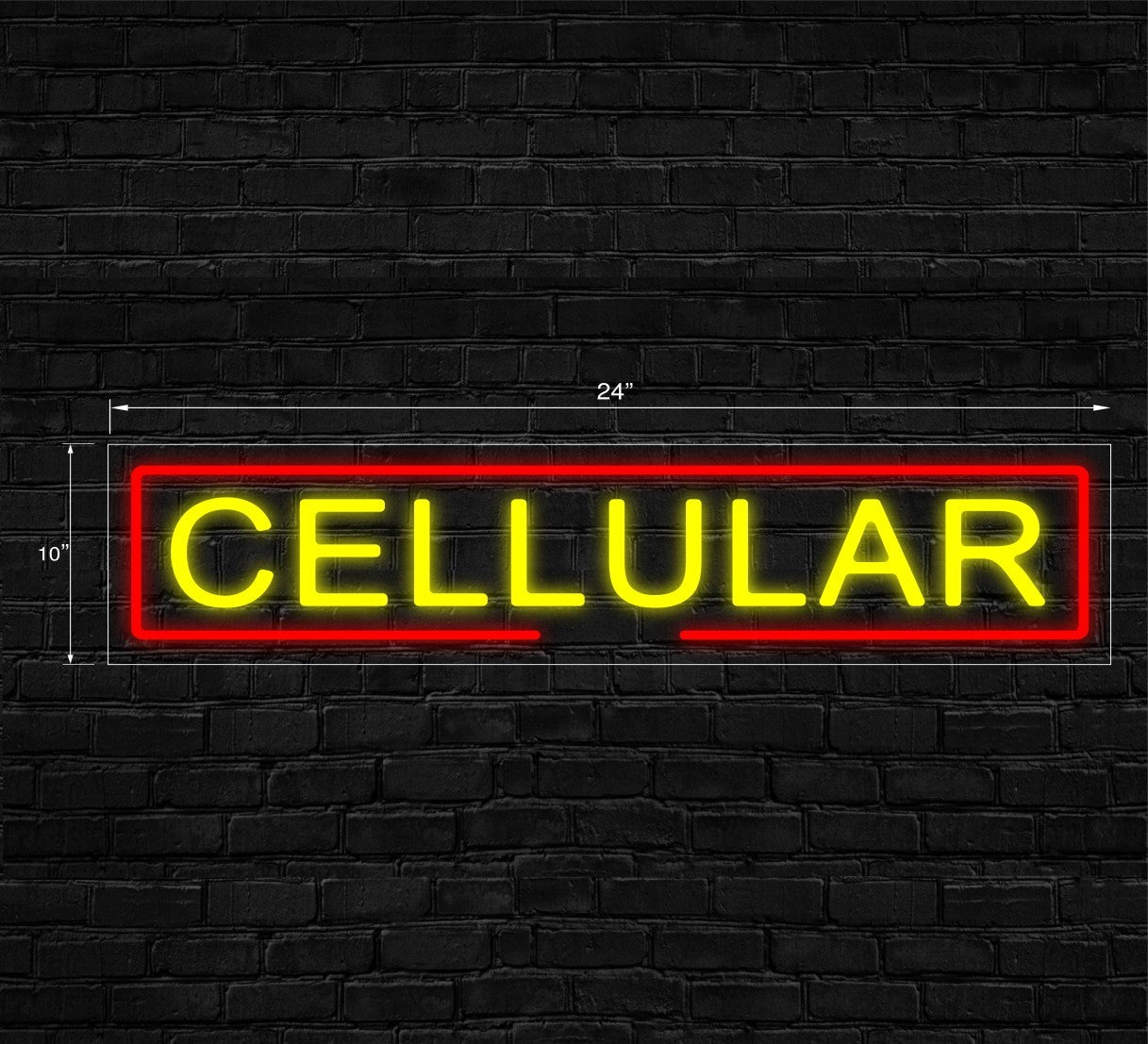 Cellular LED Flex Signs 10"x 24"