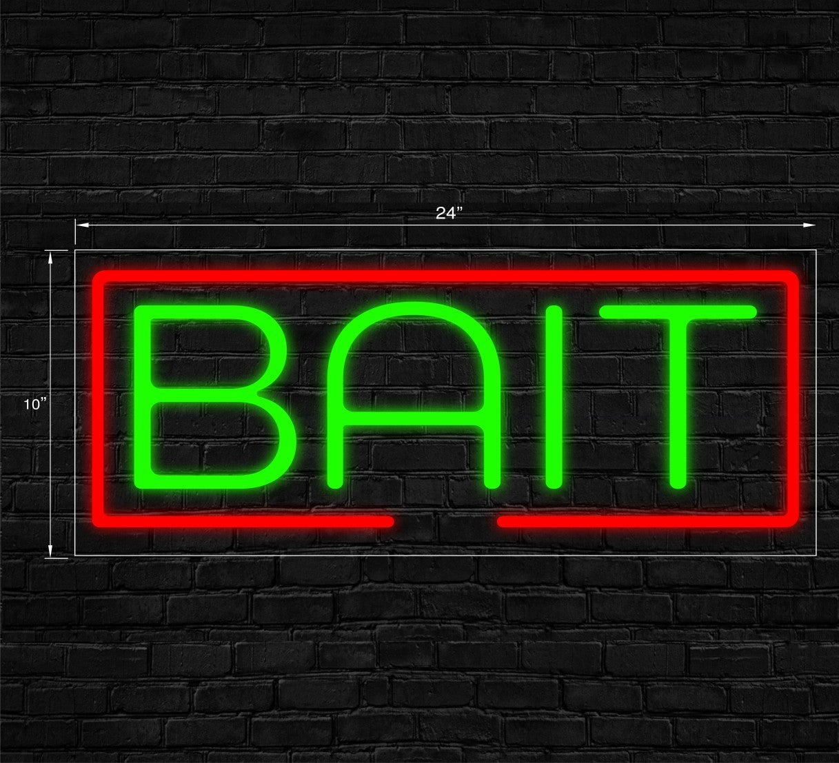 Bait  LED Flex Signs 10"x 24"