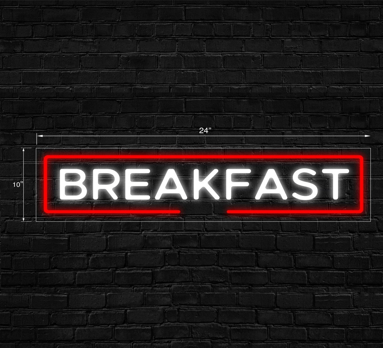 Breakfast  LED Flex Signs 10"x 24"