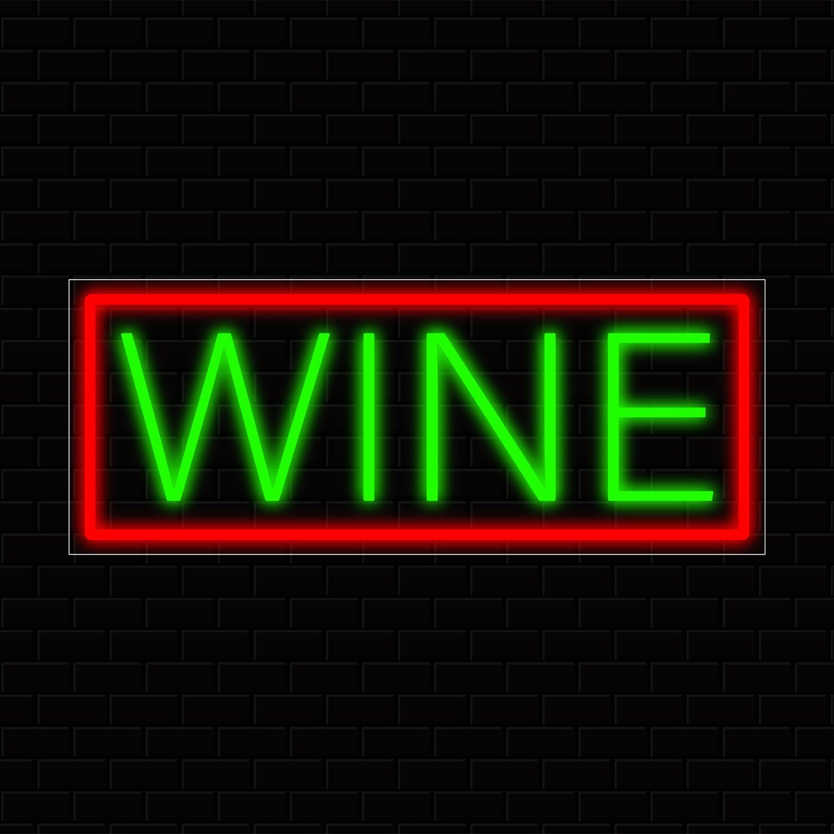 Wine LED Flex Signs 10"x 24"