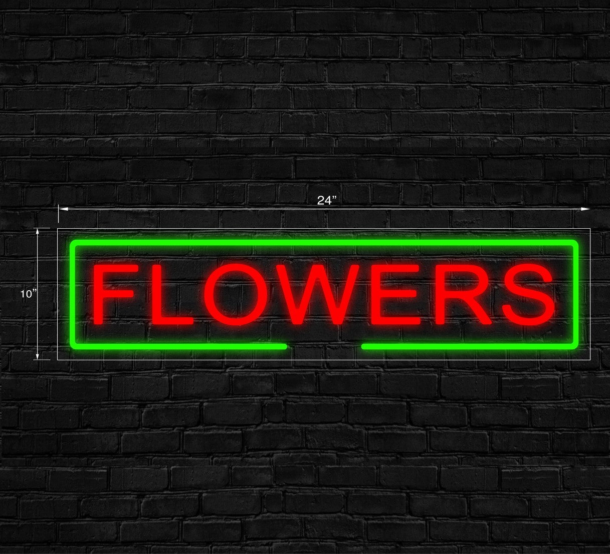 Flowers LED Flex Signs 10"x 24"