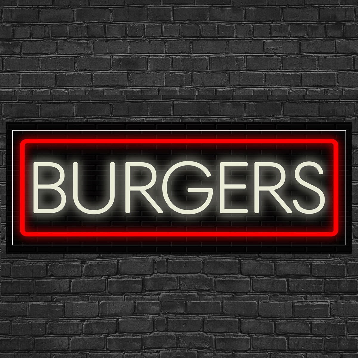 Burgers  LED Flex Signs 10"x 24"