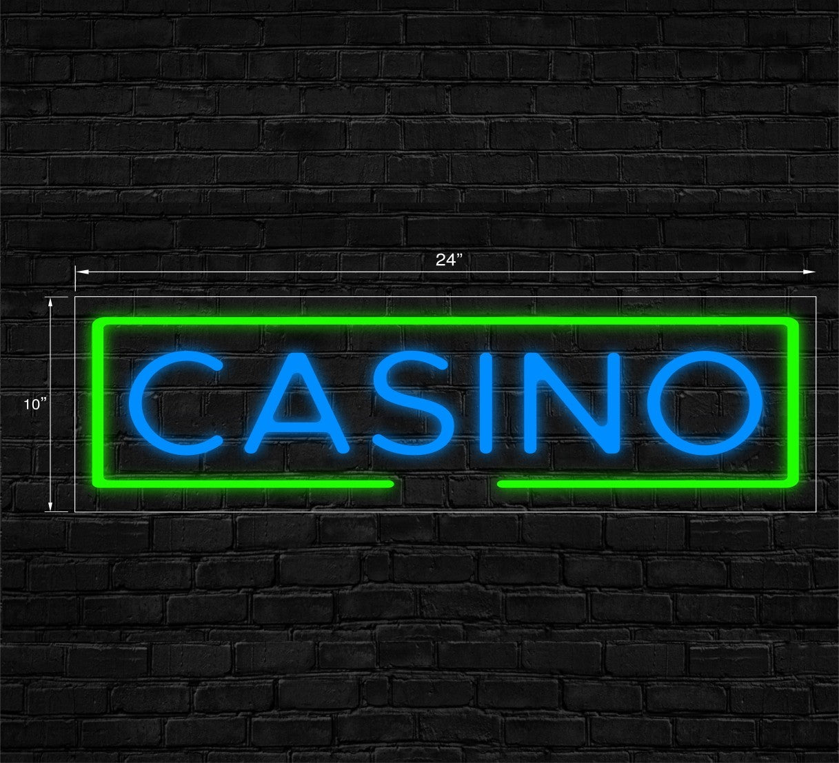 Casino  LED Flex Signs 10"x 24"