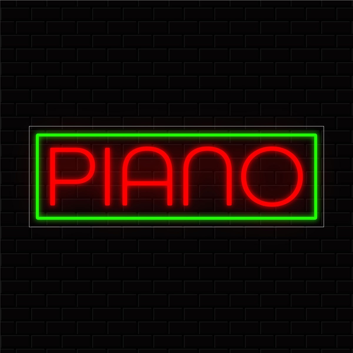 Piano  LED Flex Signs 10"x 24"