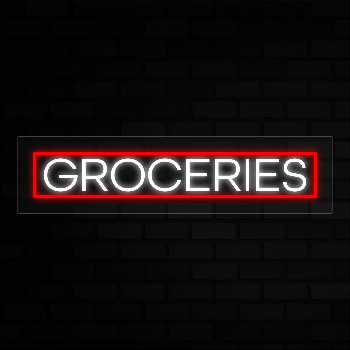 Groceries  LED Flex Signs 10"x 24"