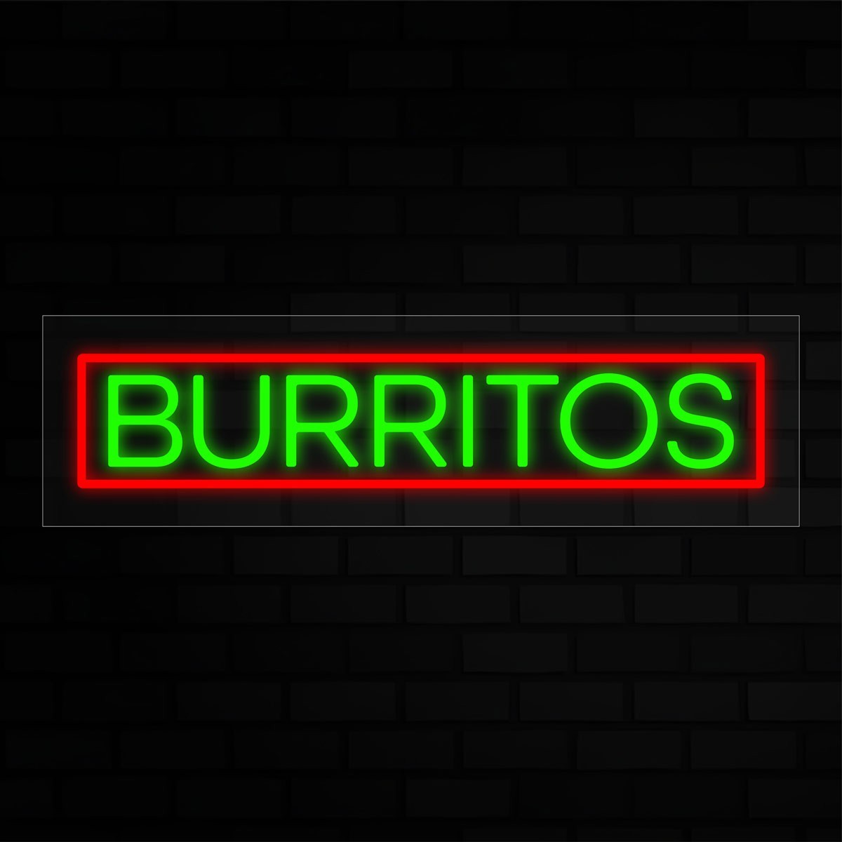 Burritos  LED Flex Signs 10"x 24"