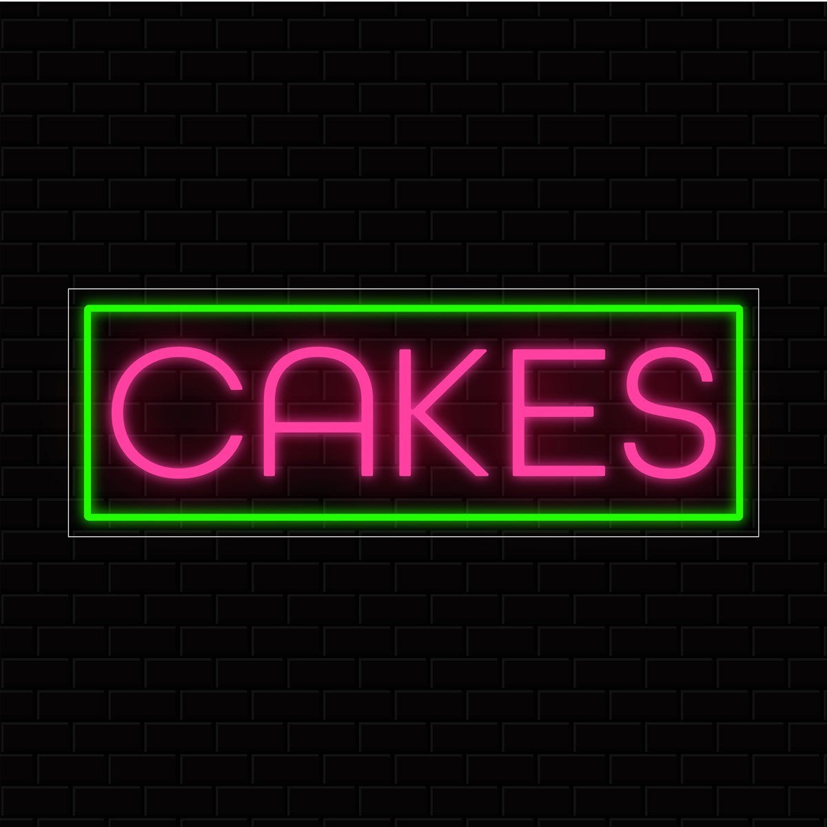 Cakes  LED Flex Signs 10"x 24"