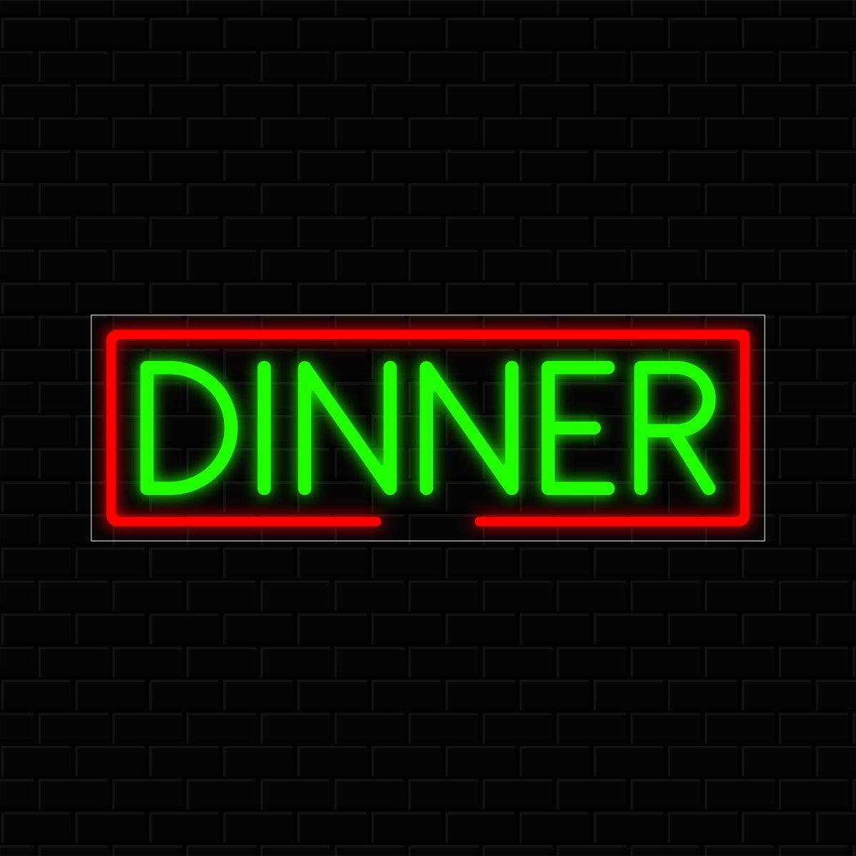 Dinner LED Flex Signs 10"x 24"