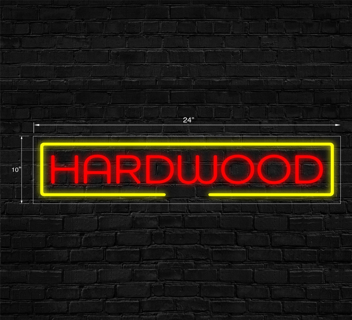 Hardwood LED Flex Signs 10"x 24"